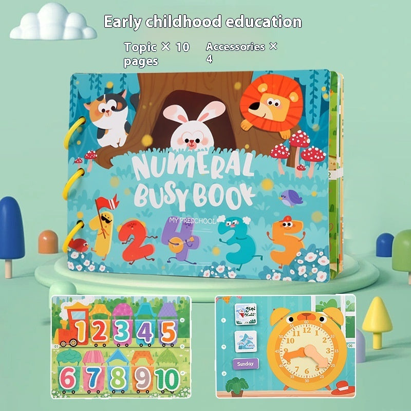Educational Quiet Paste Book Full English Early Education Velcro Paper Enlightenment Toys