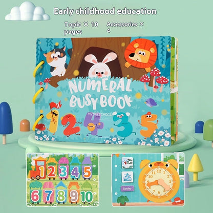 Educational Quiet Paste Book Full English Early Education Velcro Paper Enlightenment Toys