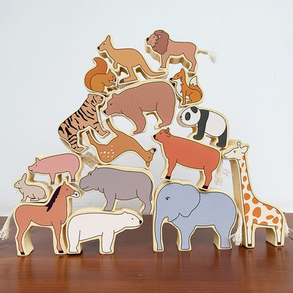 Animal Jenga Balance Building Blocks Hand-eye Coordination Toys