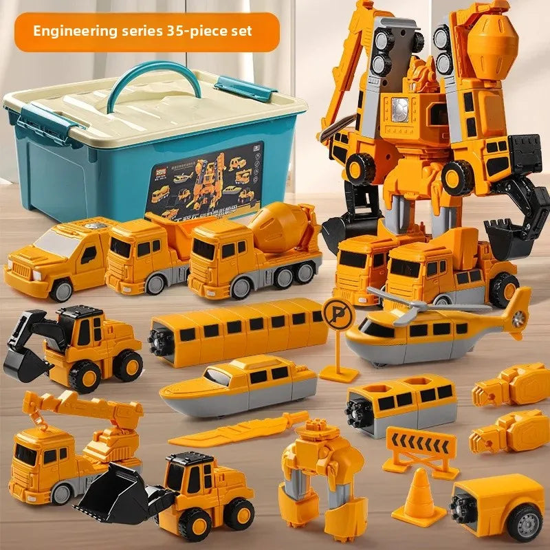 Magnetic Robotic Engineering Vehicle Building Blocks