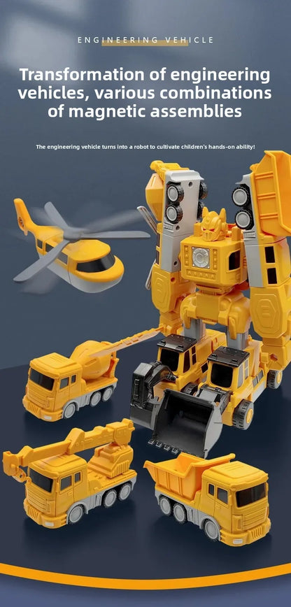 Magnetic Robotic Engineering Vehicle Building Blocks
