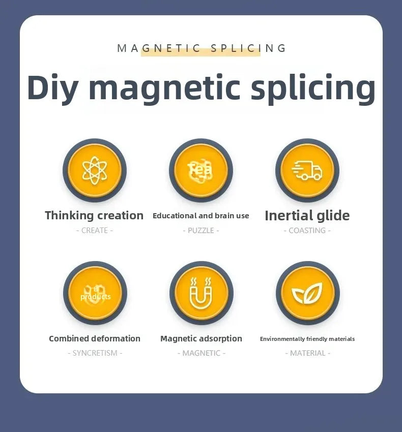 Magnetic Robotic Engineering Vehicle Building Blocks