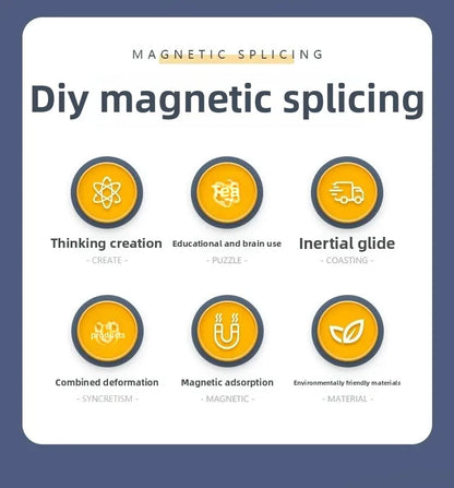 Magnetic Robotic Engineering Vehicle Building Blocks