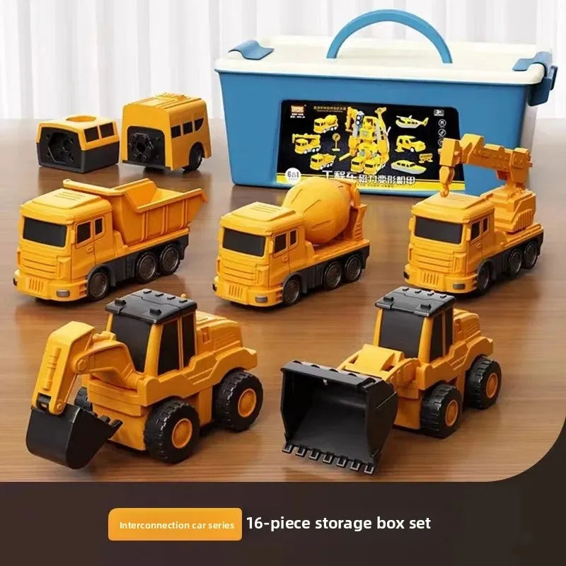 Magnetic Robotic Engineering Vehicle Building Blocks
