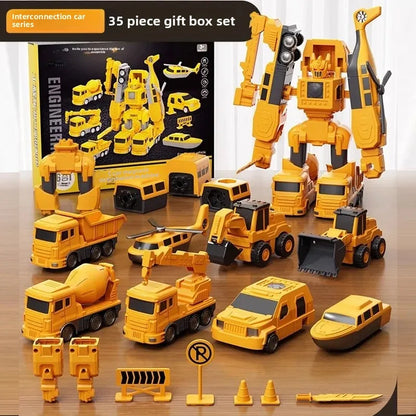 Magnetic Robotic Engineering Vehicle Building Blocks