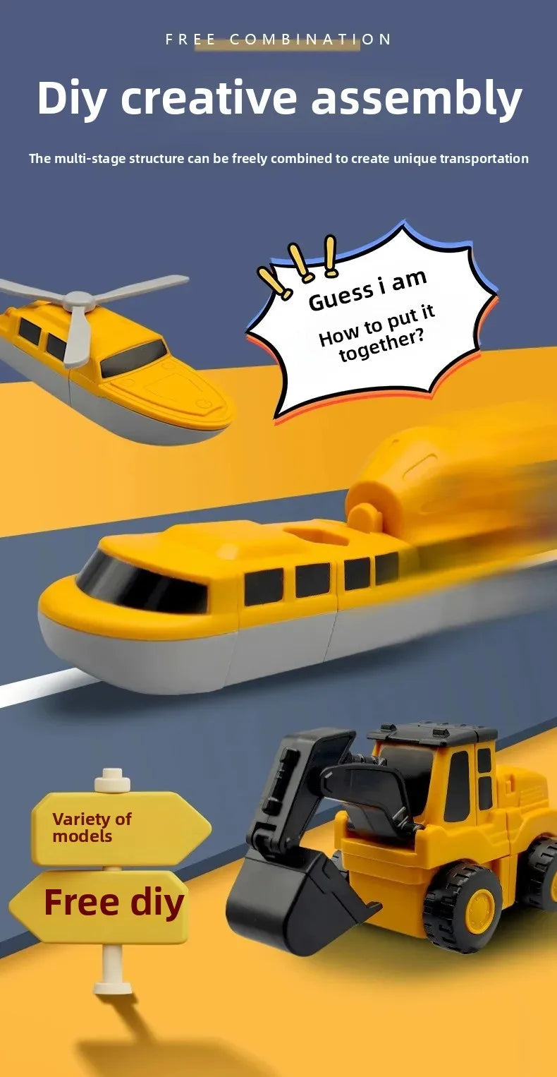 Magnetic Robotic Engineering Vehicle Building Blocks
