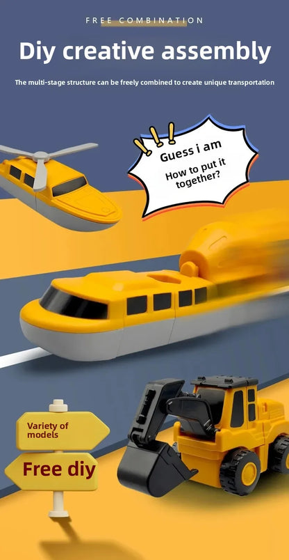Magnetic Robotic Engineering Vehicle Building Blocks