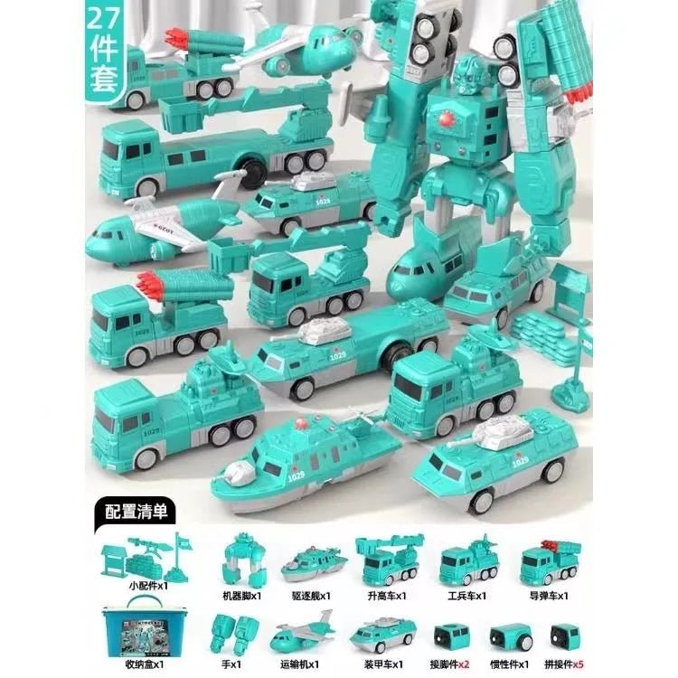 Magnetic Robotic Engineering Vehicle Building Blocks