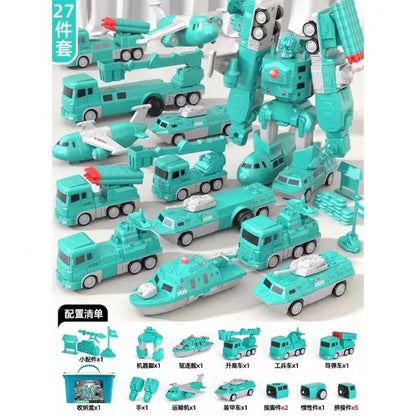 Magnetic Robotic Engineering Vehicle Building Blocks